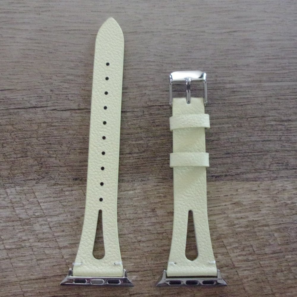Leather Watch Band for 38mm Milk Yellow
